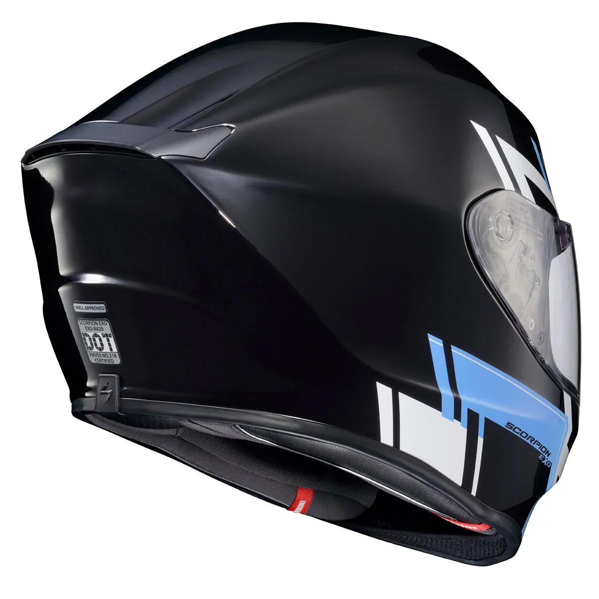 Scorpion EXO-R420  Full Face Helmet Pace Graphic Blue