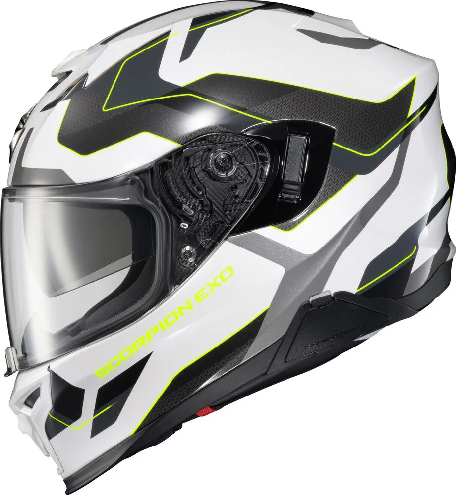 Scorpion EXO-T-520 Full Face Helmet Zuse White Hi-Viz