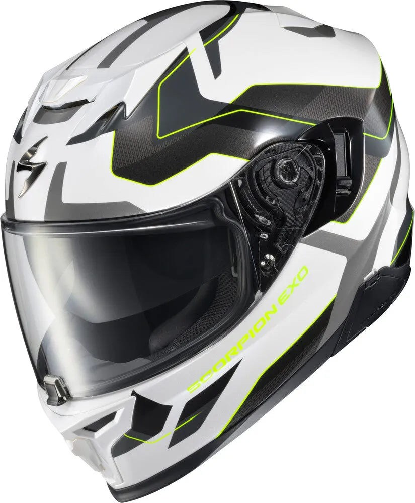 Scorpion EXO-T-520 Full Face Helmet Zuse White Hi-Viz