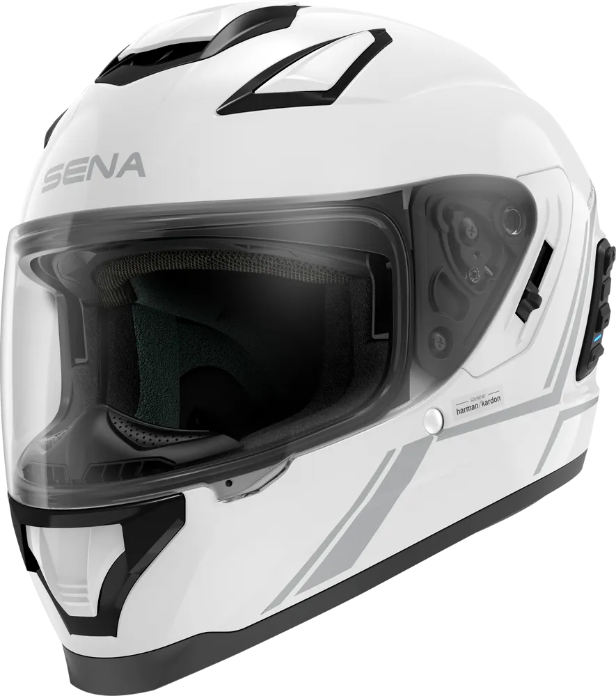 Sena Stryker Full Face Helmet Gloss White