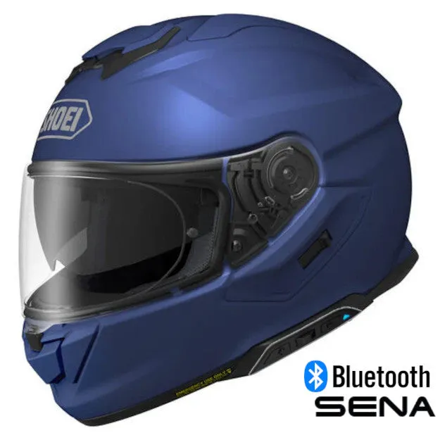 Shoei GT-Air 3 Full Face Bluetooth Helmet Matte Blue SRL 3 Installed
