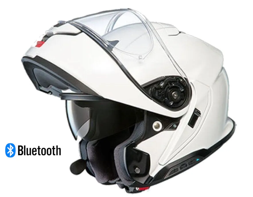 Shoei Neotec 3 Modular Bluetooth Helmet Gloss White SRL 3 Installed