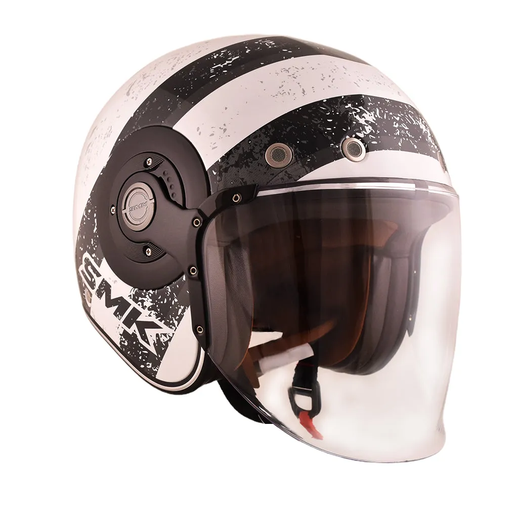 SMK RETRO JET MOTORCYCLE OPEN FACE HELMET