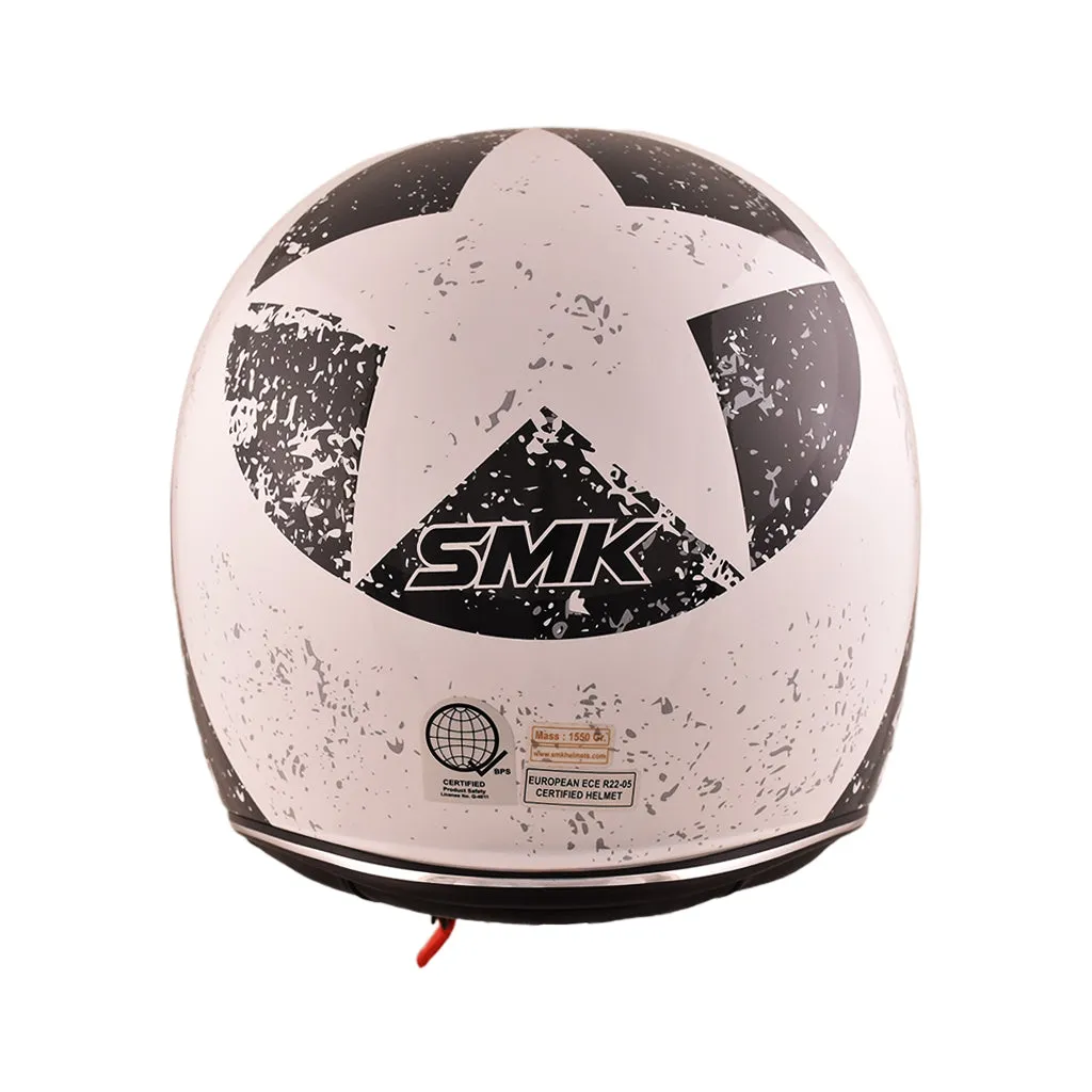 SMK RETRO JET MOTORCYCLE OPEN FACE HELMET