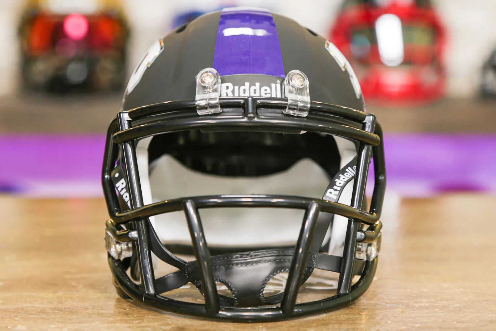 TCU Horned Frogs Riddell Speed Mini Helmet - Matte Black