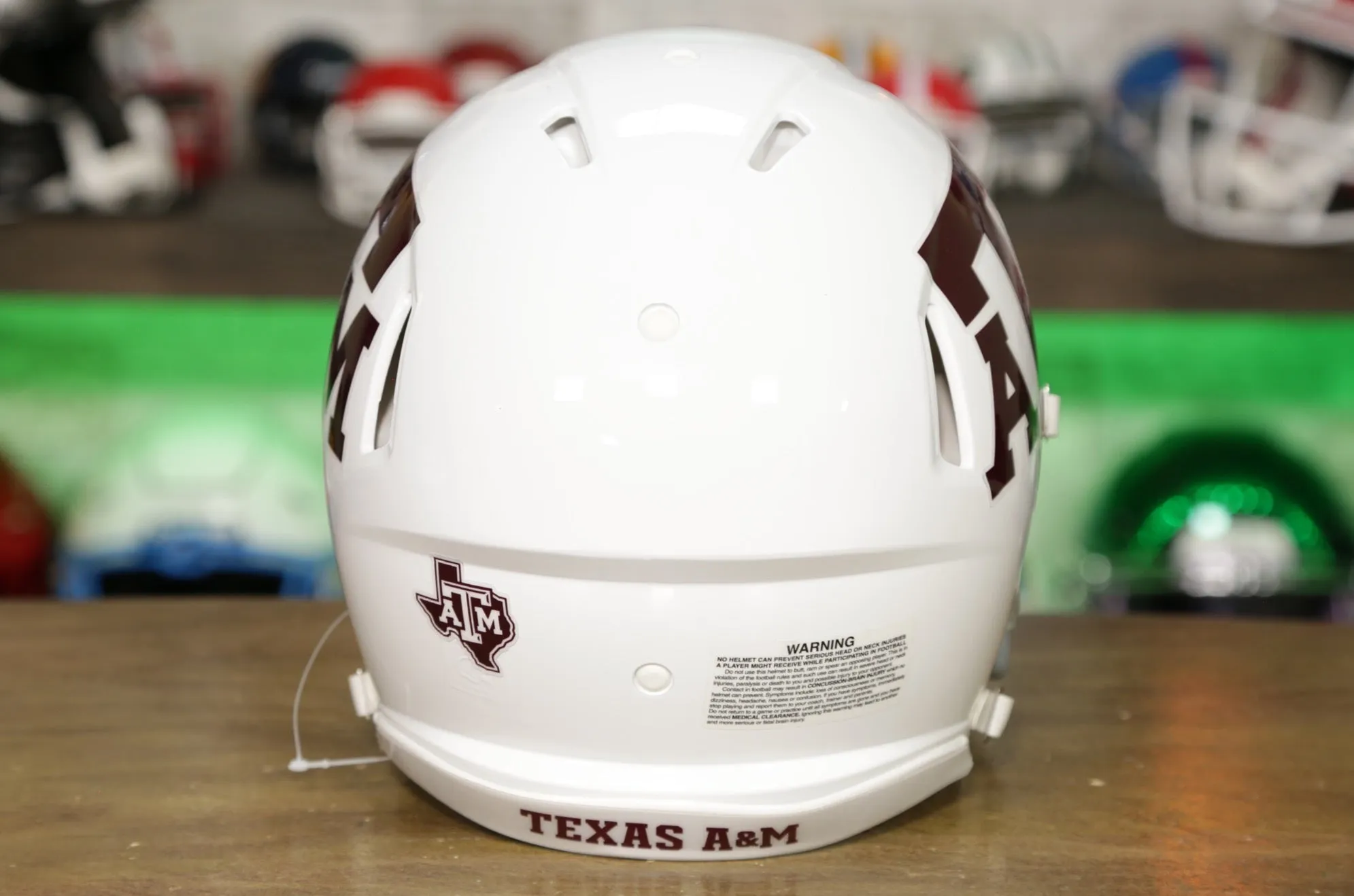 Texas A&M Aggies Riddell Speed Authentic Helmet - White