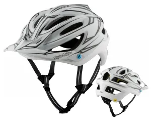 Troy Lee Designs A2 MIPS MTB Helmet - Pinstripe - White-Reflective