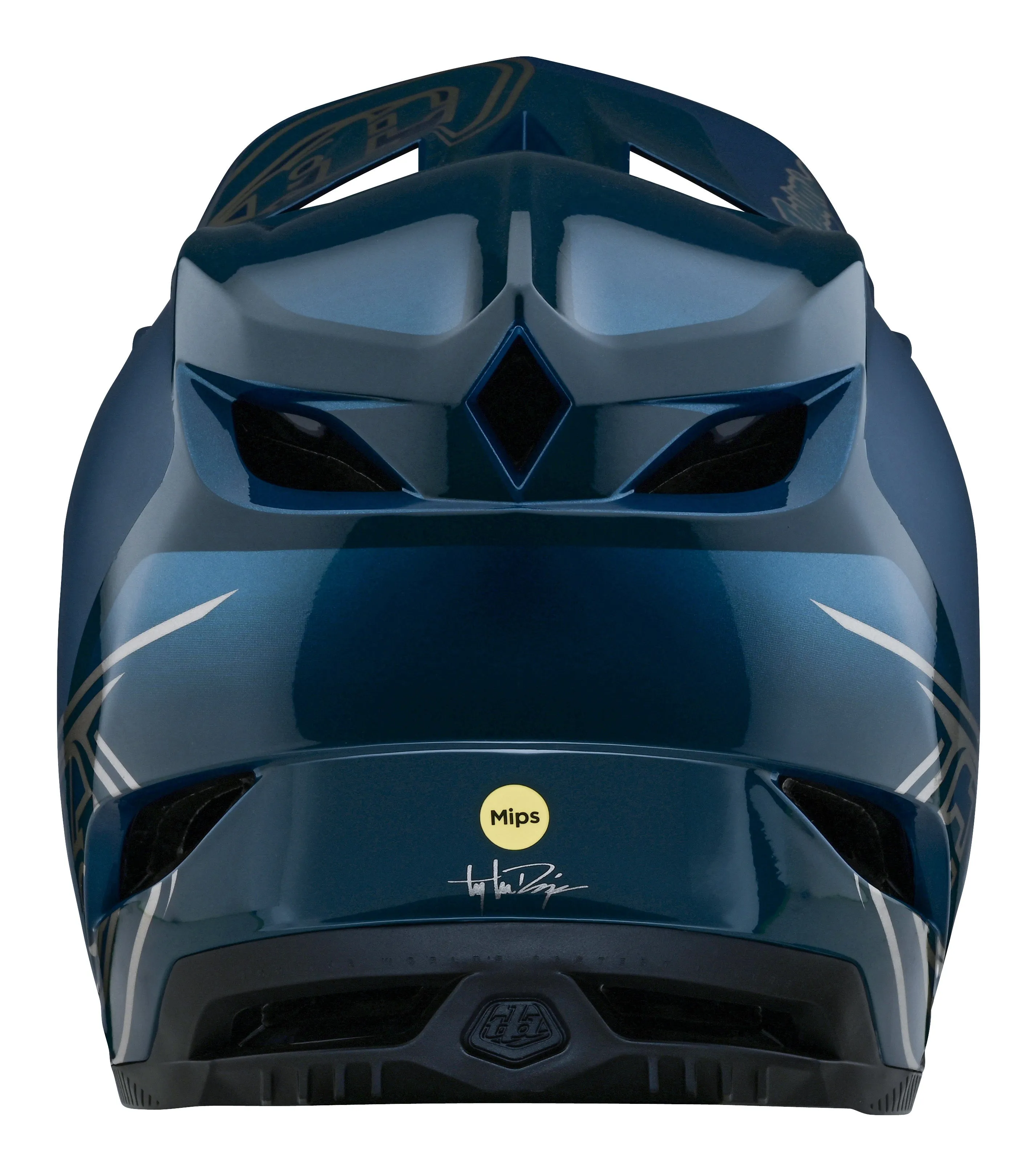 Troy Lee Designs D4 Polyacrylite Full Face Helmet with MIPS - Shadow - Blue