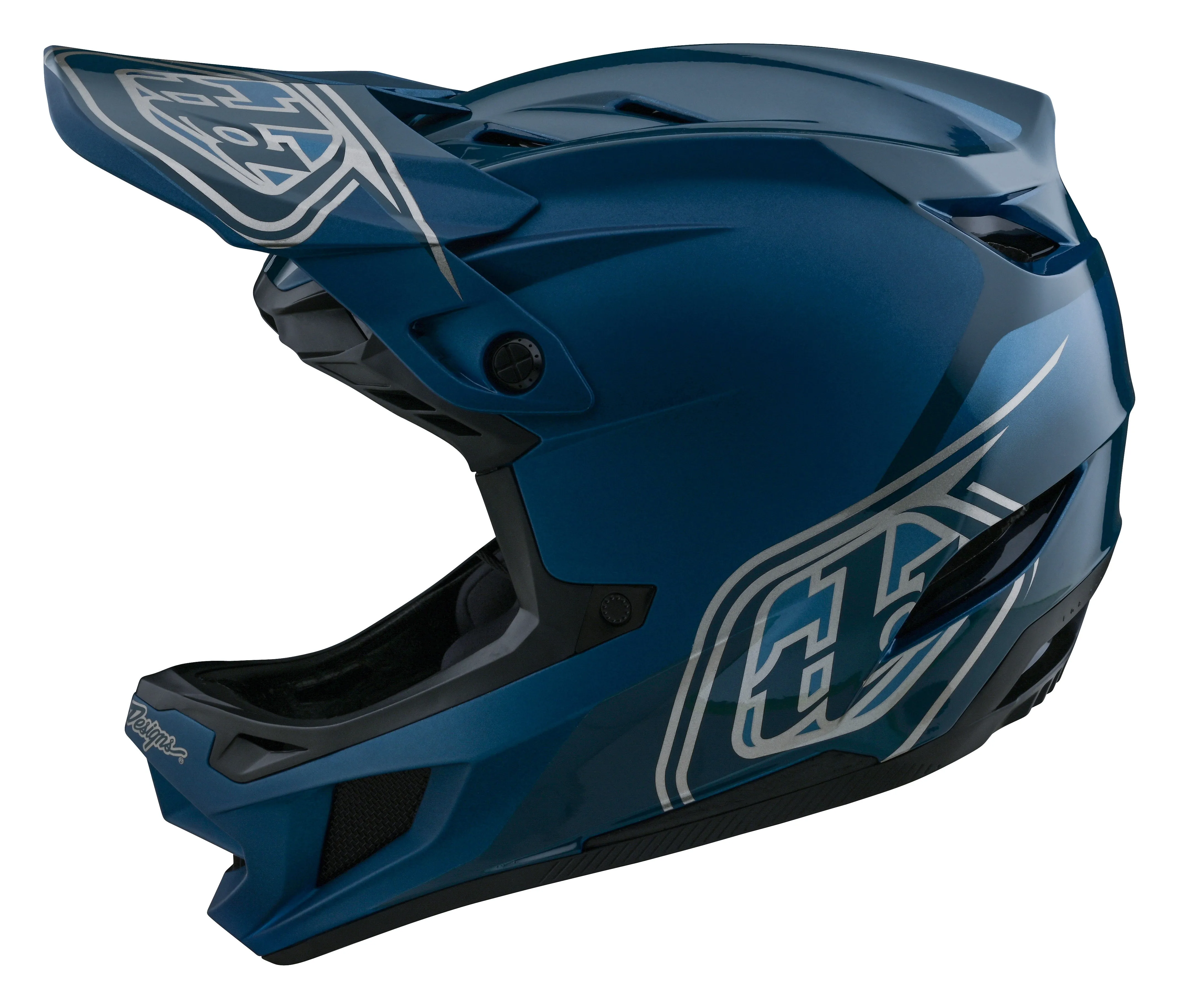 Troy Lee Designs D4 Polyacrylite Full Face Helmet with MIPS - Shadow - Blue