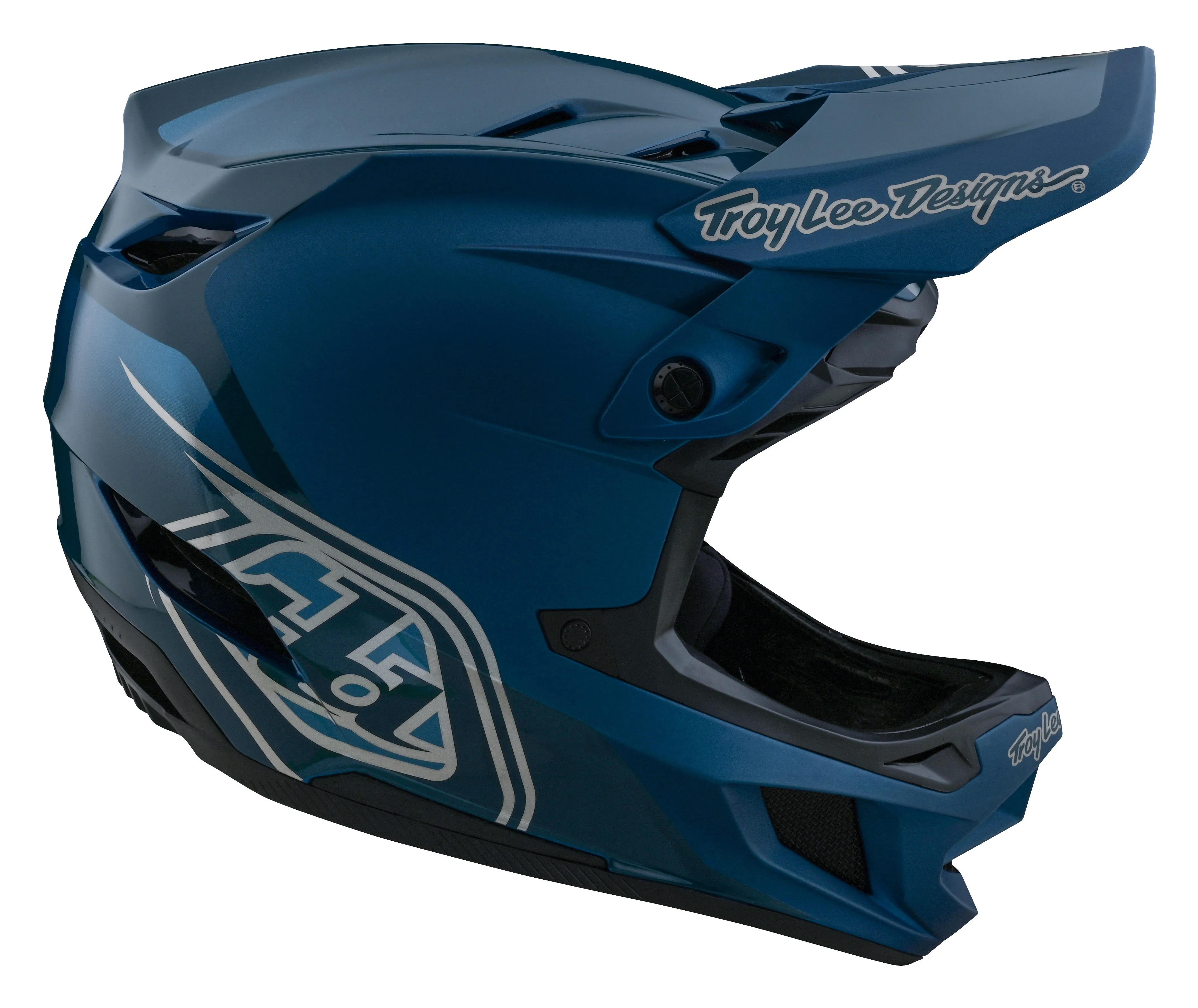 Troy Lee Designs D4 Polyacrylite Full Face Helmet with MIPS - Shadow - Blue