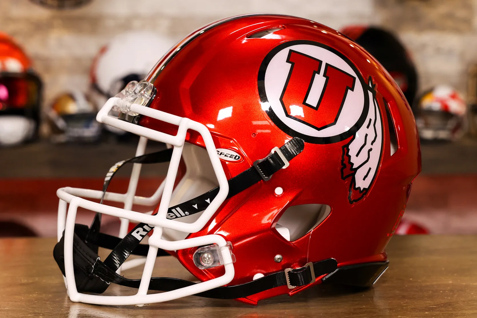 Utah Utes Riddell Speed Authentic Helmet - Radiant Red
