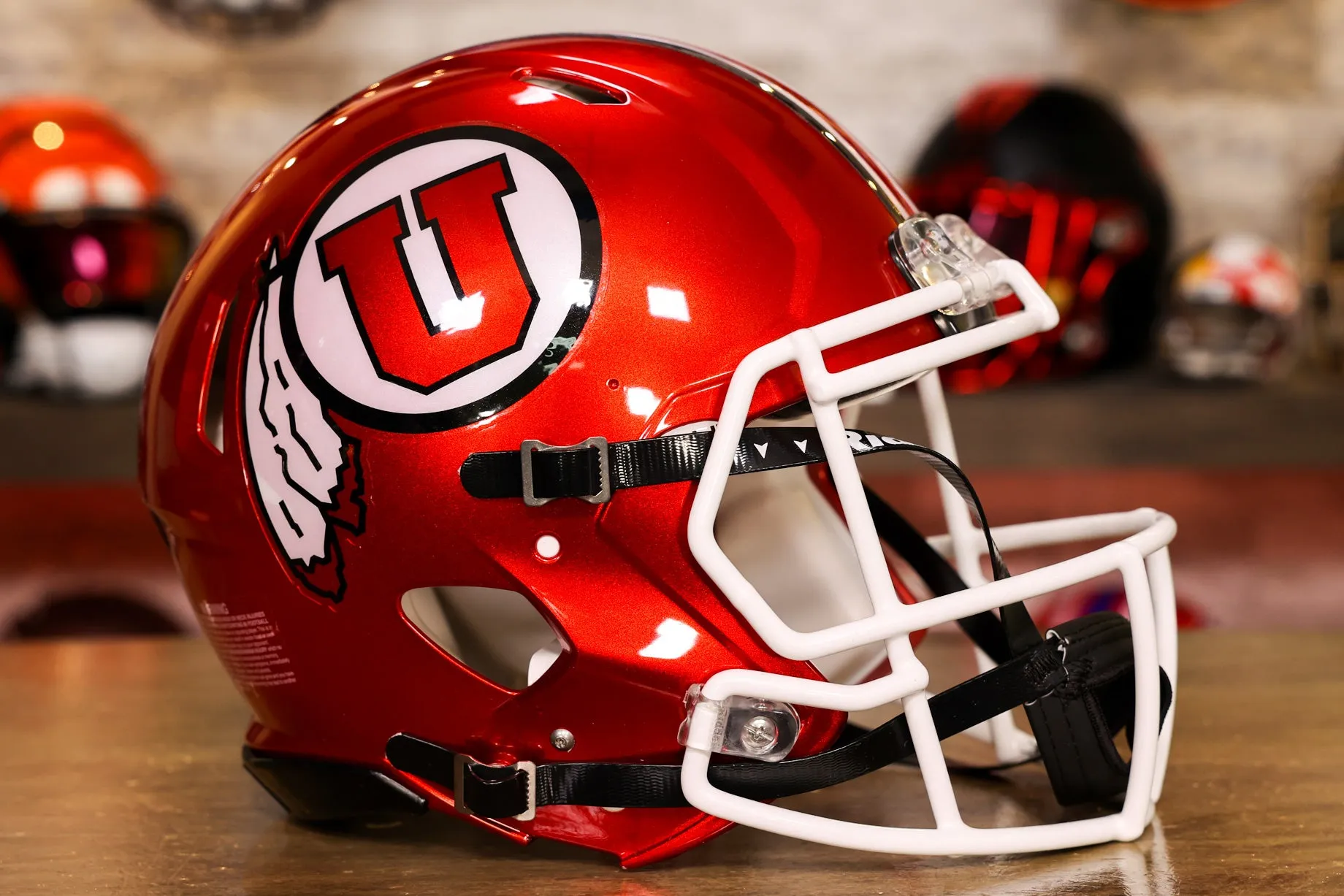 Utah Utes Riddell Speed Authentic Helmet - Radiant Red