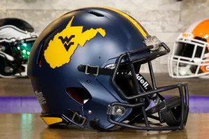 West Virginia Mountaineers Riddell Speed Authentic Helmet - Navy Country Roads Alternate