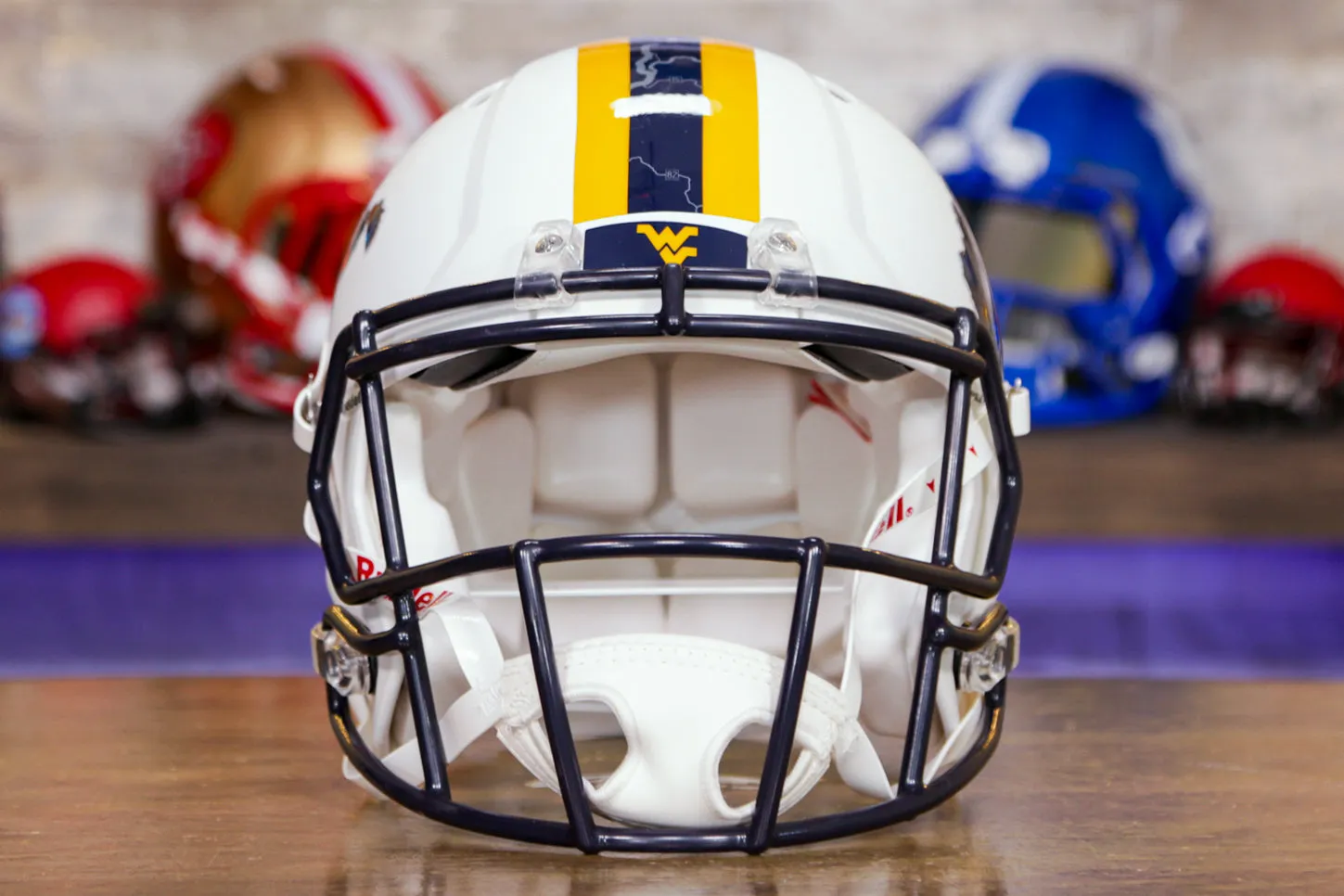West Virginia Mountaineers Riddell Speed Authentic Helmet - White Country Roads Alternate