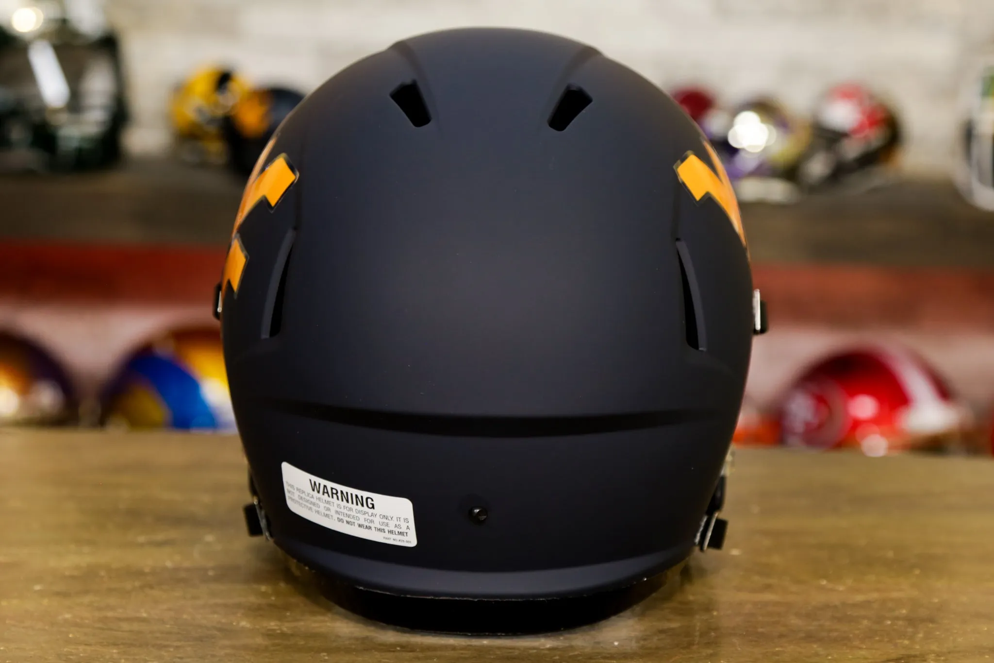 West Virginia Mountaineers Riddell Speed Display Helmet - Matte Navy
