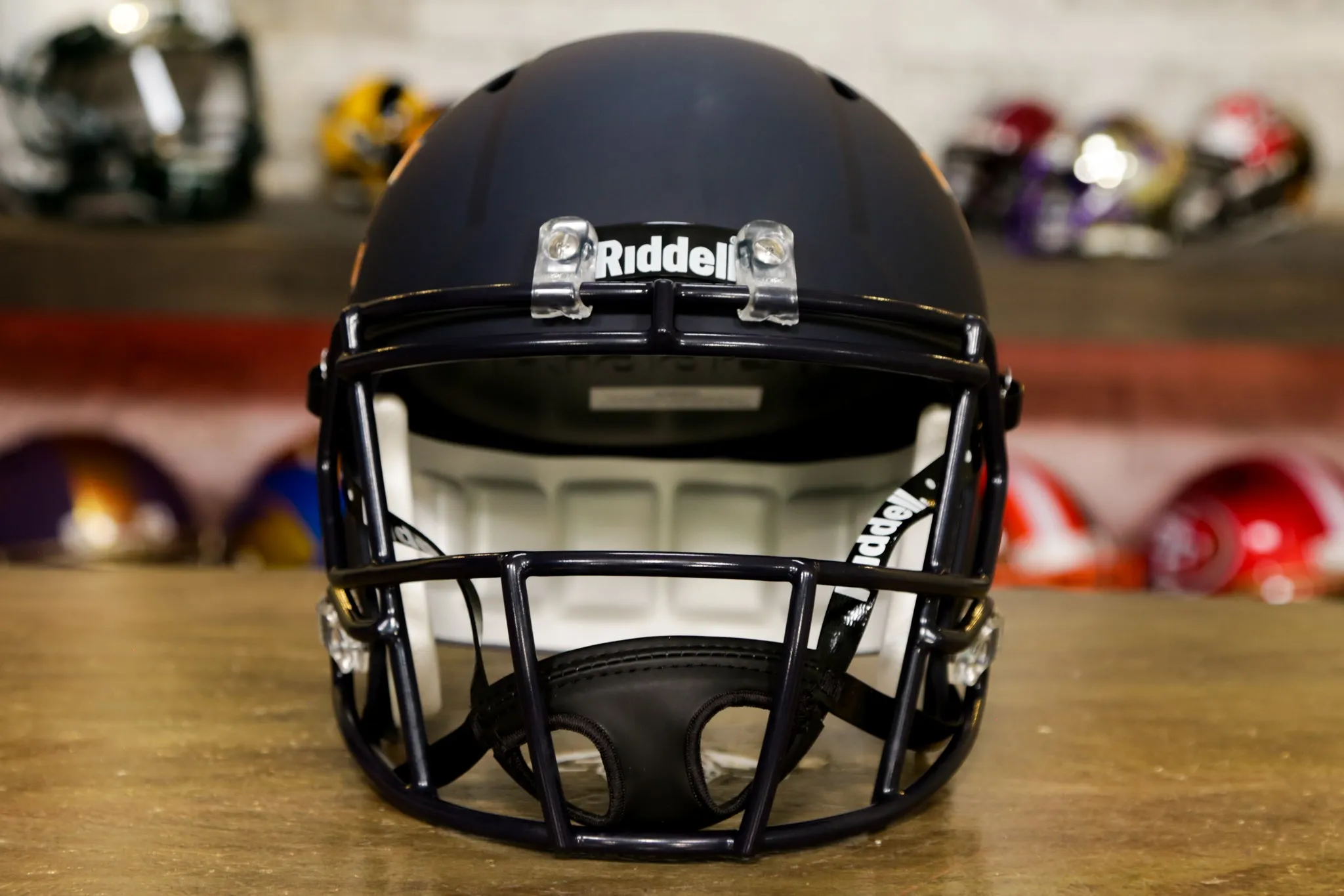 West Virginia Mountaineers Riddell Speed Display Helmet - Matte Navy