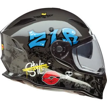 Z1R Nemesis Full Face Bluetooth Helmet Distro Gray