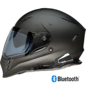 Z1R Nemesis Full Face Bluetooth Helmet Smoke Flat Black